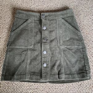 Army green skirt